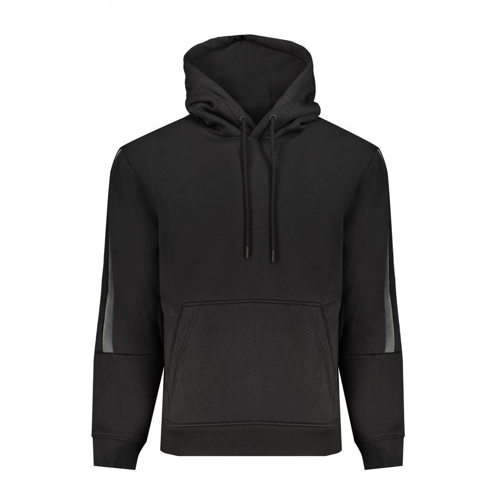 Schwarzer Baumwollpullover