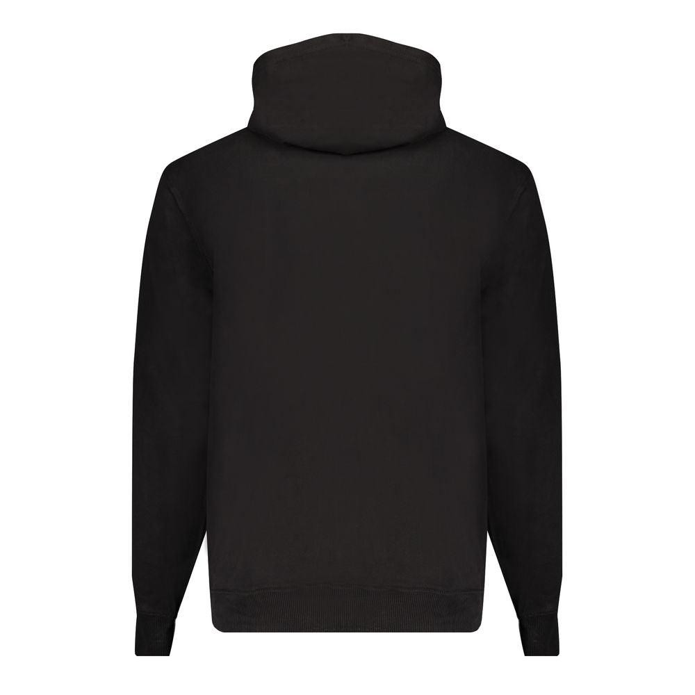 Schwarzer Baumwollpullover
