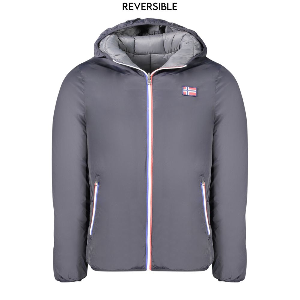 Schwarze Polyamid-Herrenjacke
