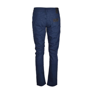 Blue Cotton Slim Fit Jean
