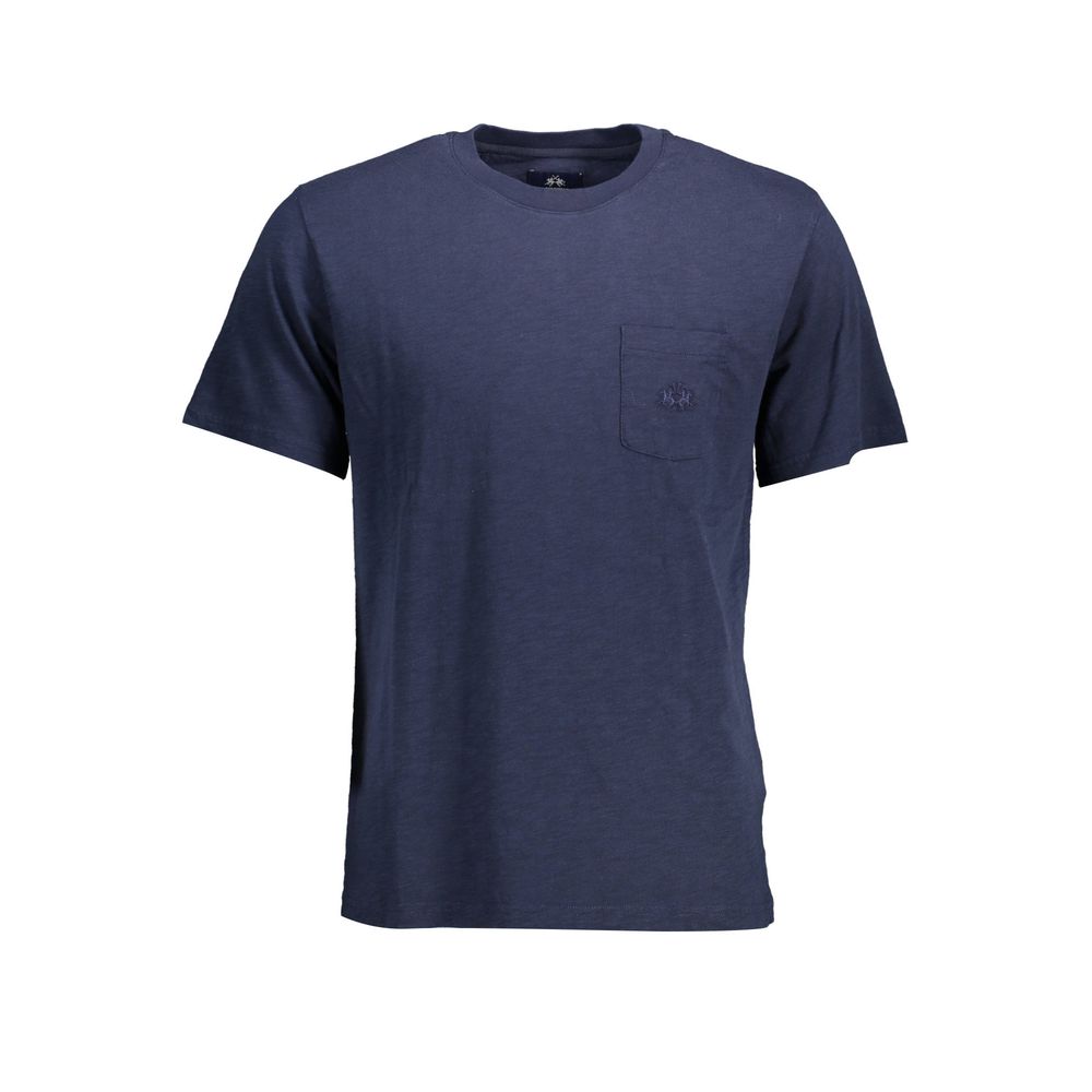 Blaues Herren-T-Shirt aus Baumwolle