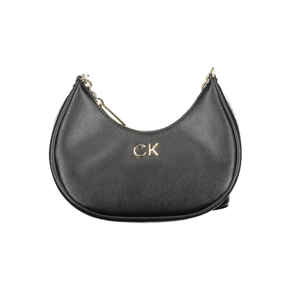 Schwarze Polyester Damen Handtasche