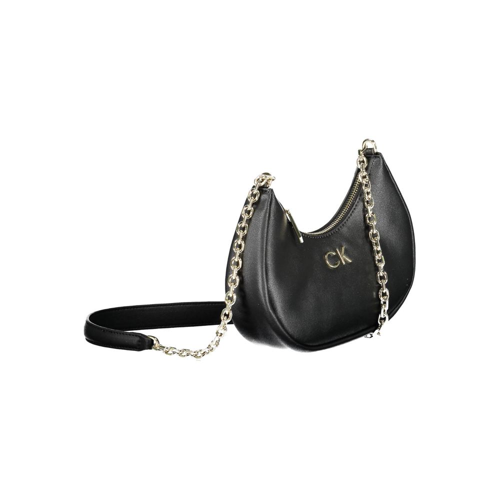 Schwarze Polyester Damen Handtasche