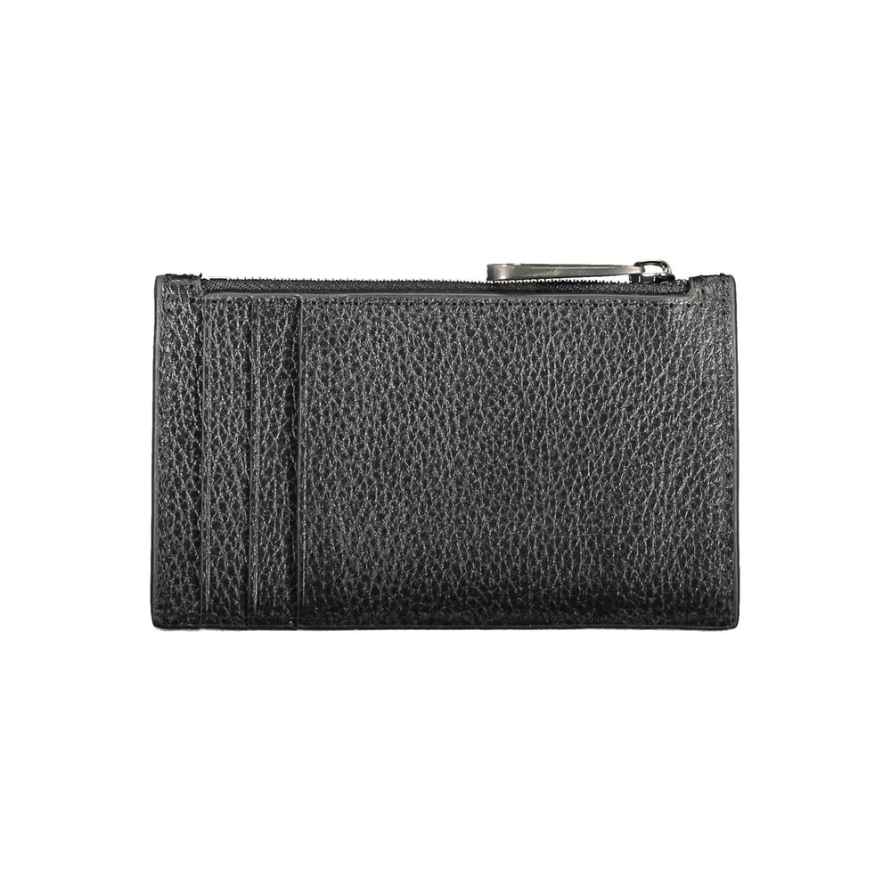 Schwarzes Leder Herren Portemonnaie