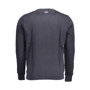 Blauer Baumwollpullover für Herren