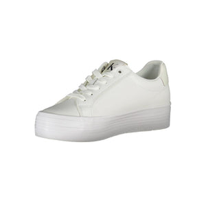 Elegante weiße Schnür-Sneaker mit Kontrastdetails