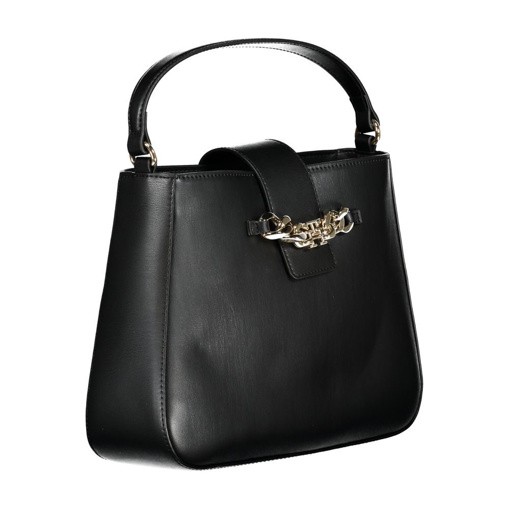 Schwarze Handtasche aus Polyethylen
