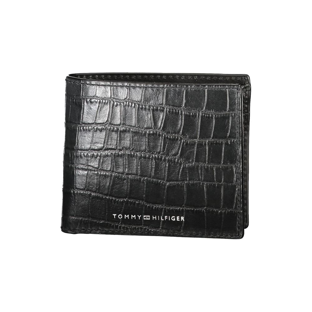 Schwarze Lederbrieftasche