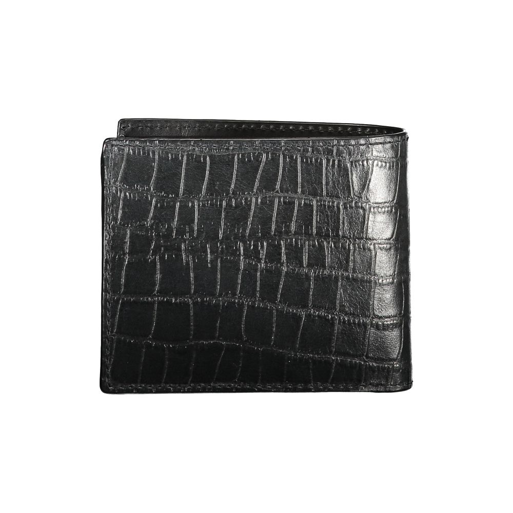 Schwarze Lederbrieftasche