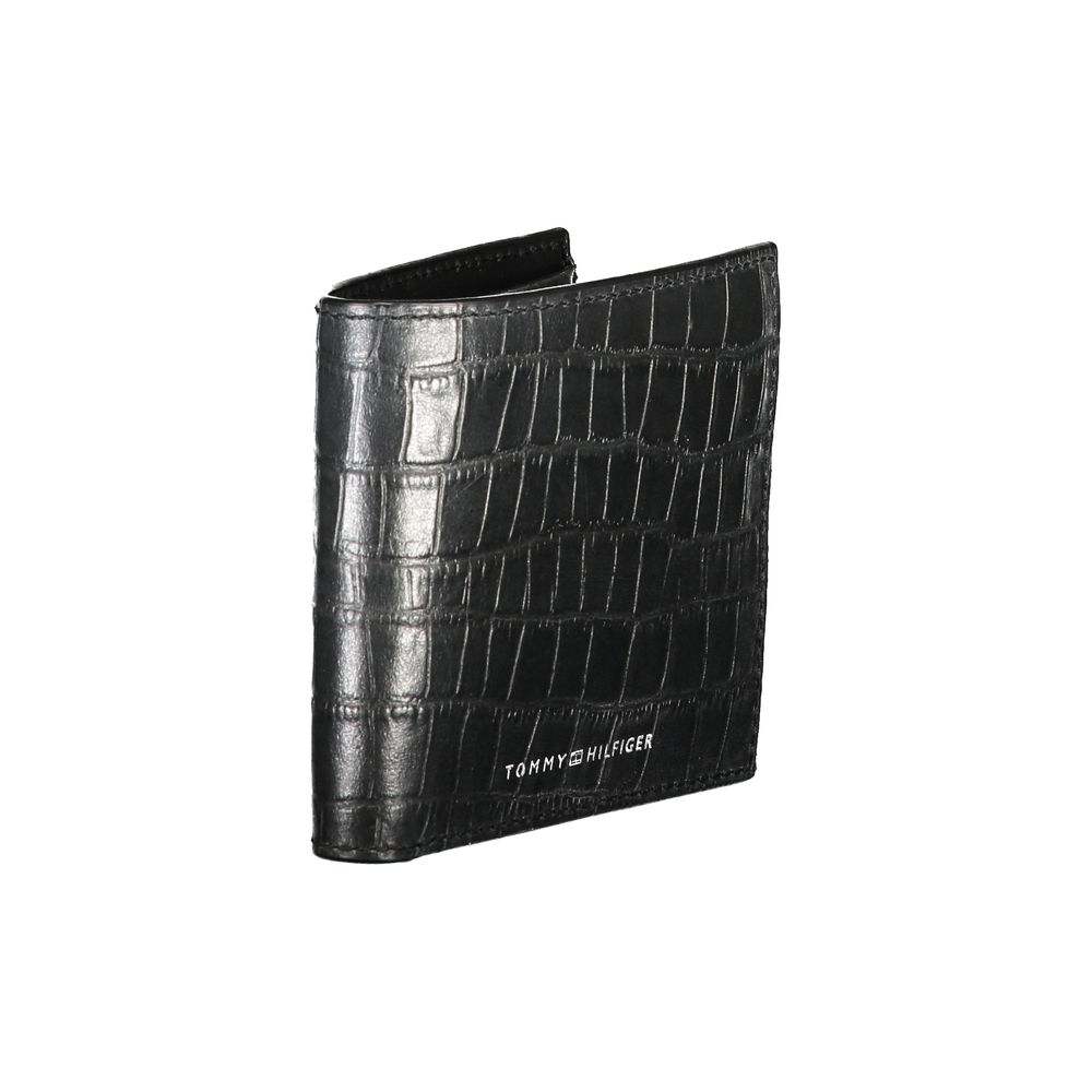 Schwarze Lederbrieftasche