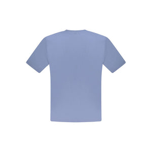 Blue Cotton Men T-Shirt