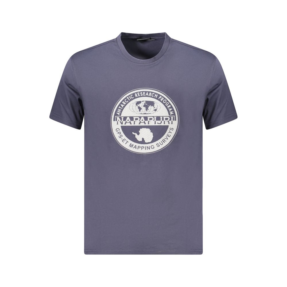 Blaues Herren-T-Shirt aus Baumwolle