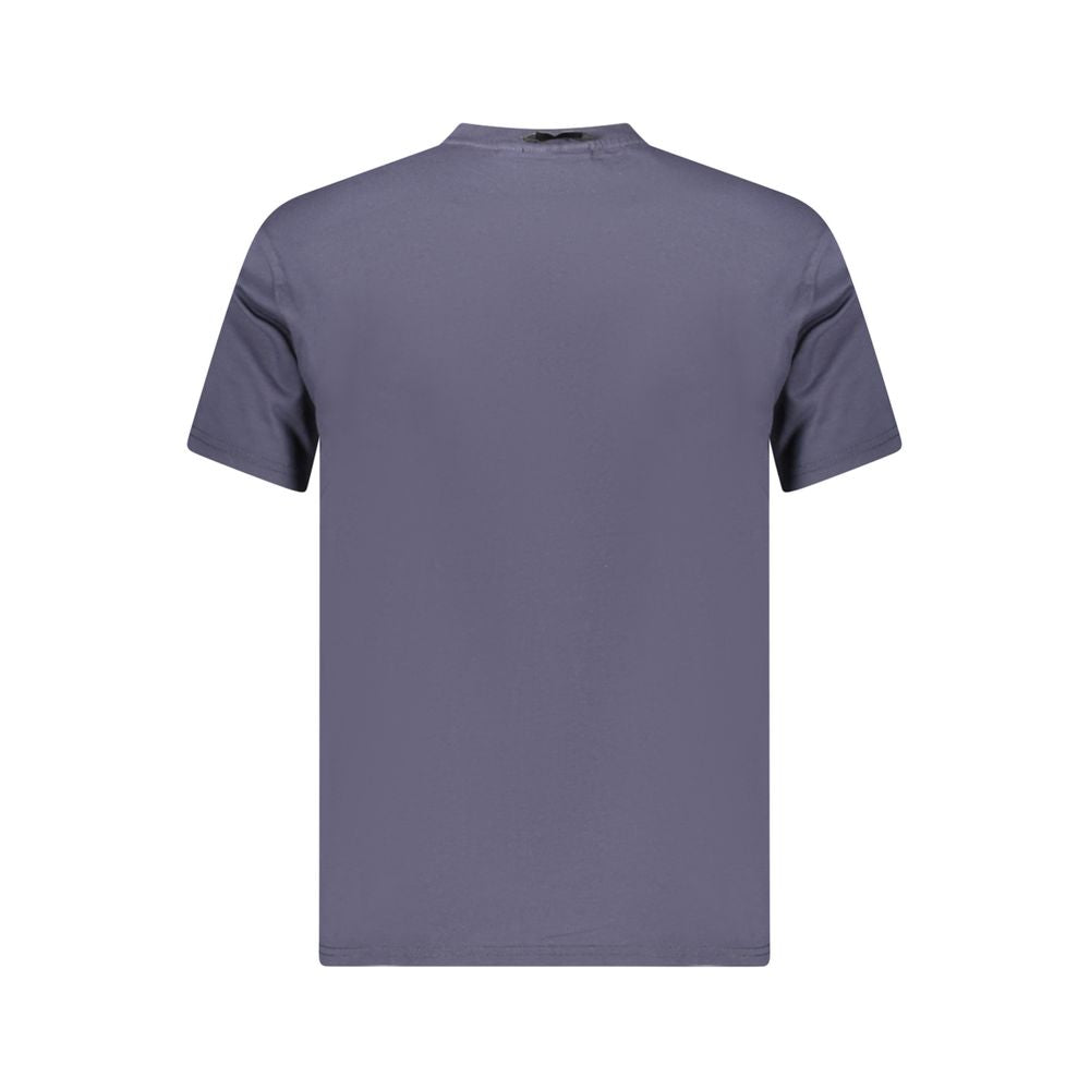 Blaues Herren-T-Shirt aus Baumwolle