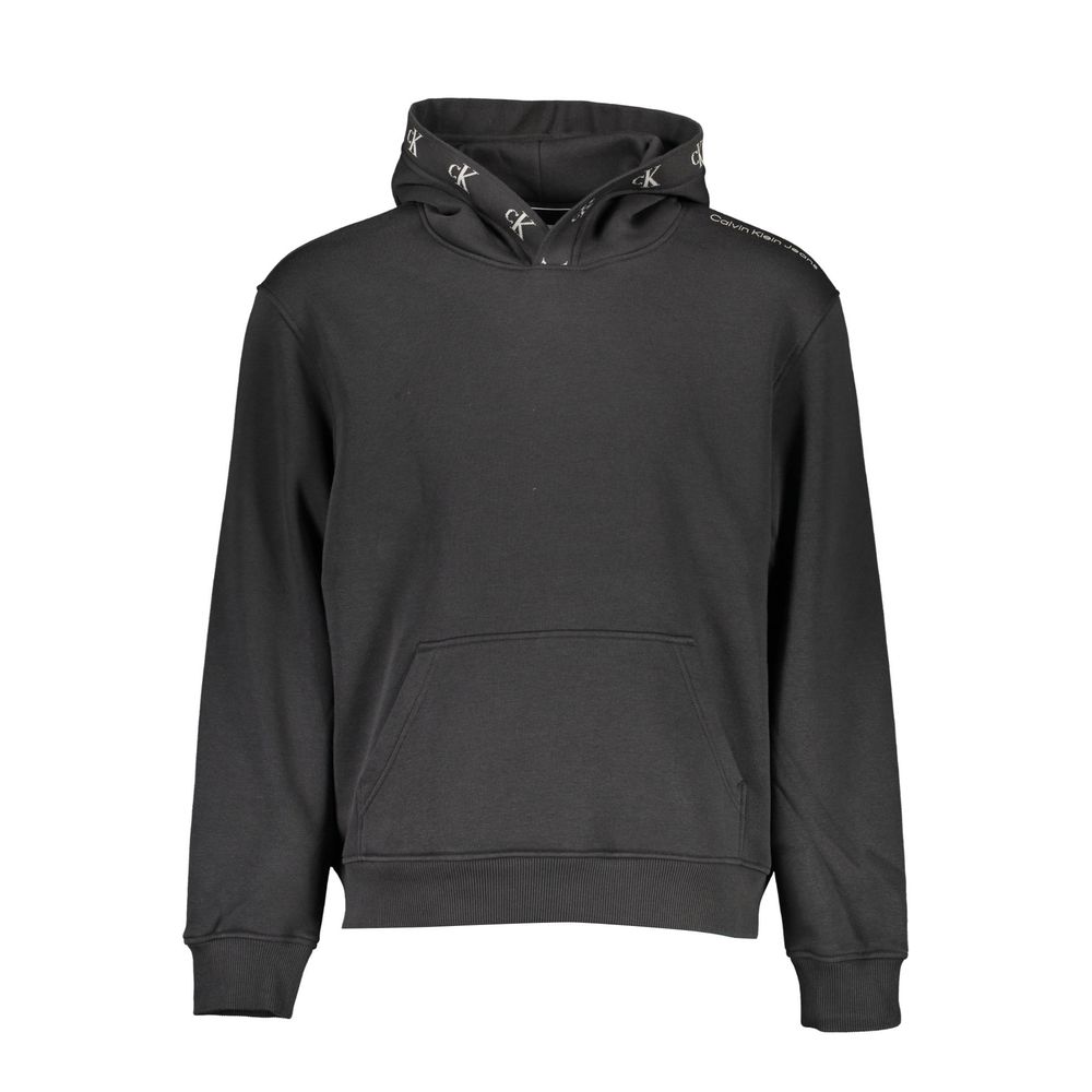 Schwarzer Baumwollpullover für Herren