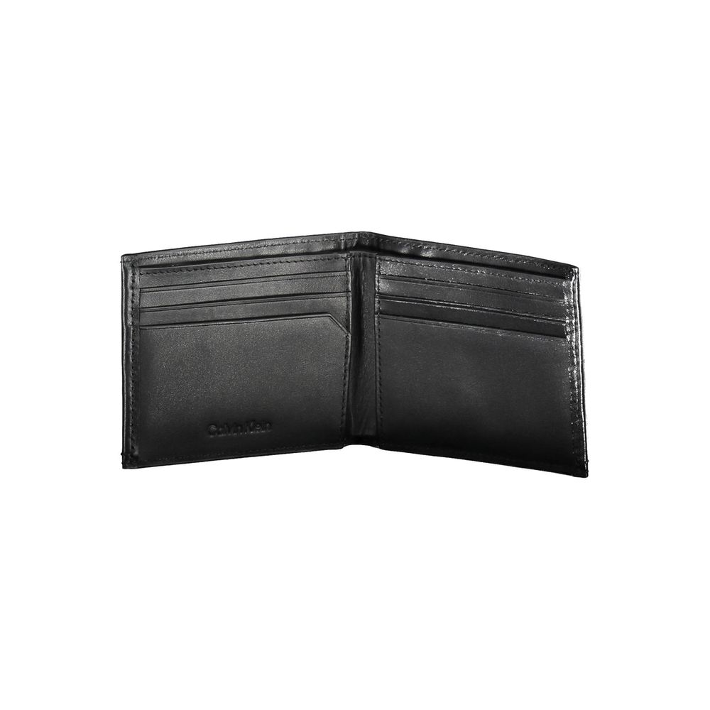 Schwarzes Leder Herren Portemonnaie
