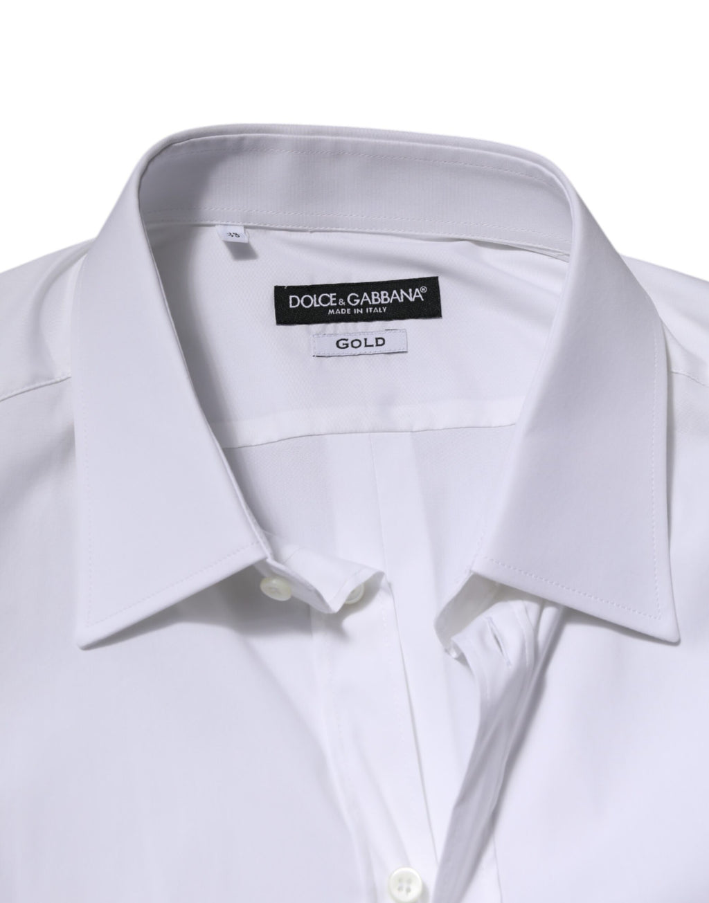 White Cotton GOLD Long Sleeves Formal Shirt