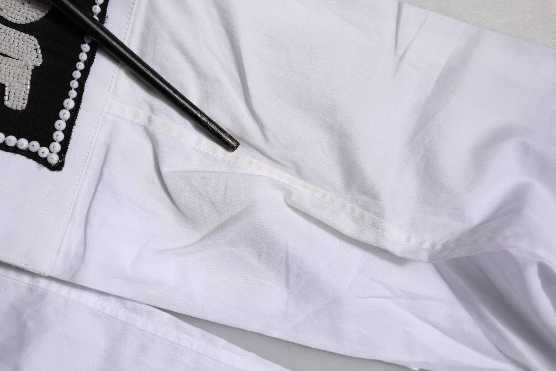 Dolce & Gabbana White Cotton GOLD Long Sleeves Formal Shirt