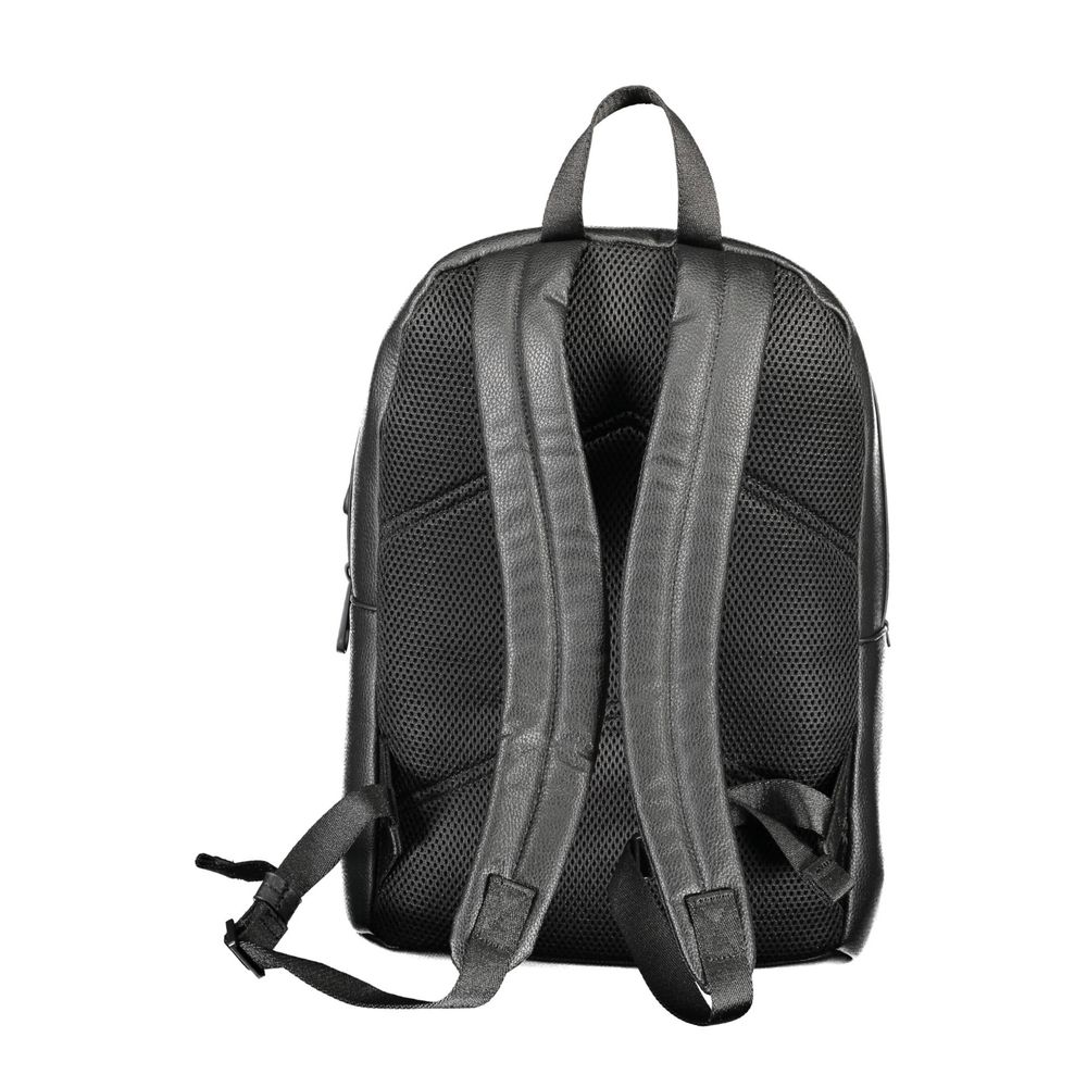 Schwarzer Polyethylen-Rucksack für Herren