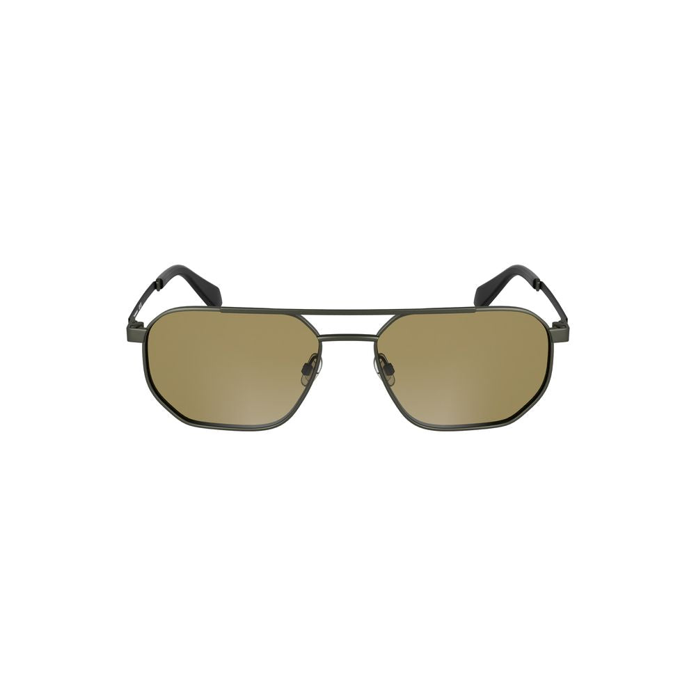Bronzefarbene Sonnenbrille aus Metall für Herren