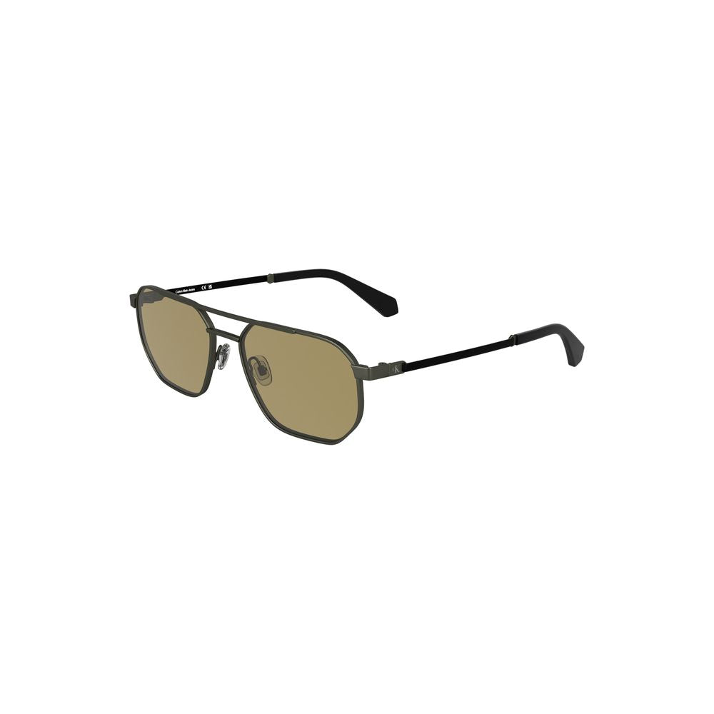 Bronzefarbene Sonnenbrille aus Metall für Herren