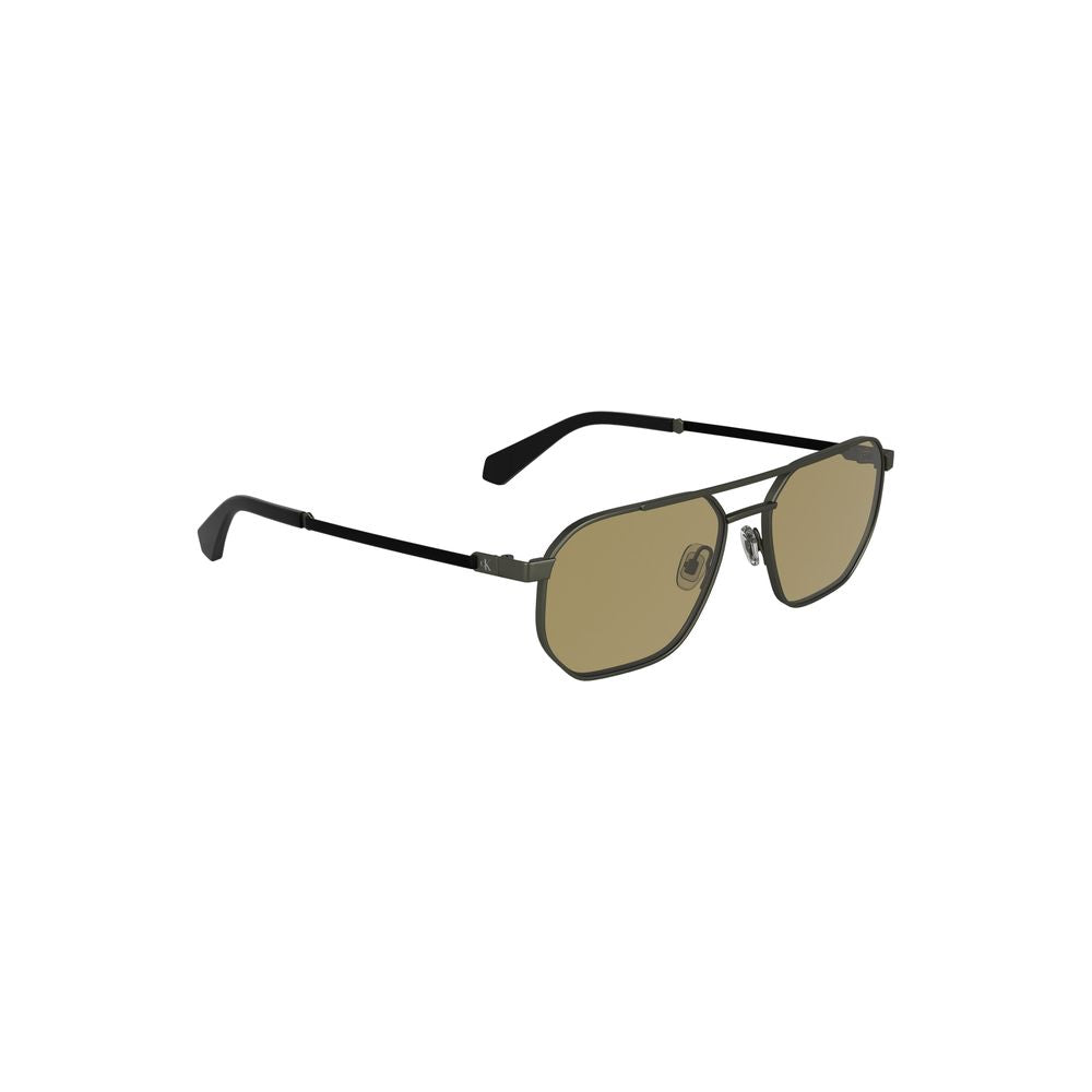Bronzefarbene Sonnenbrille aus Metall für Herren