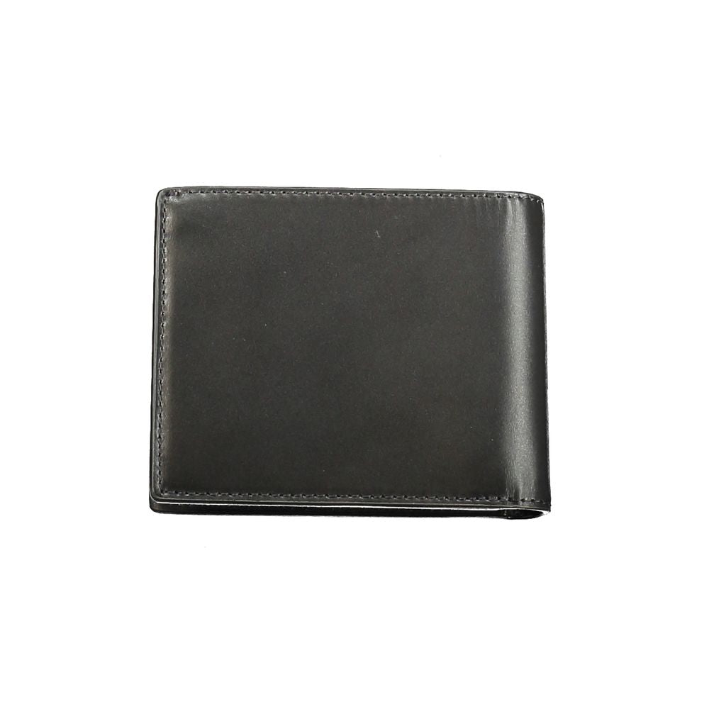 Schwarzes Leder Herren Portemonnaie