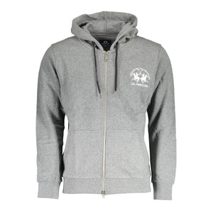 Grauer Baumwollpullover für Herren