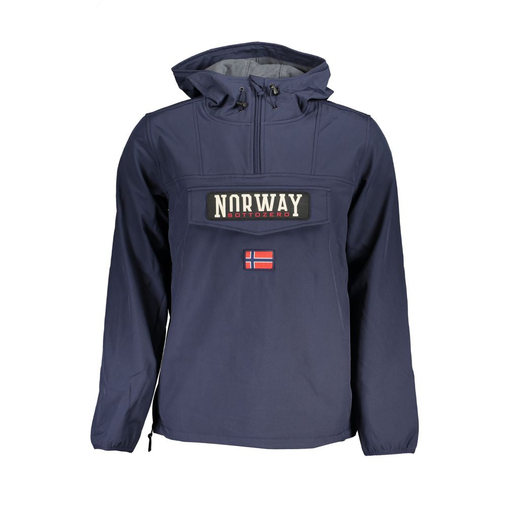 Elegante Softshell-Kapuzenjacke in kräftigem Blau