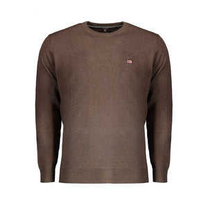 Brown Wool Men Sweater