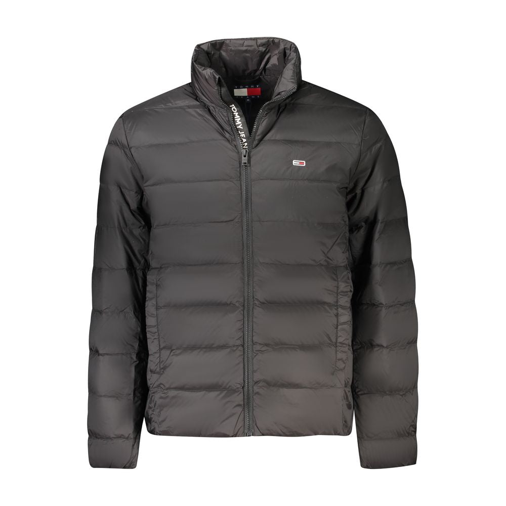 Schwarze Polyamid-Herrenjacke