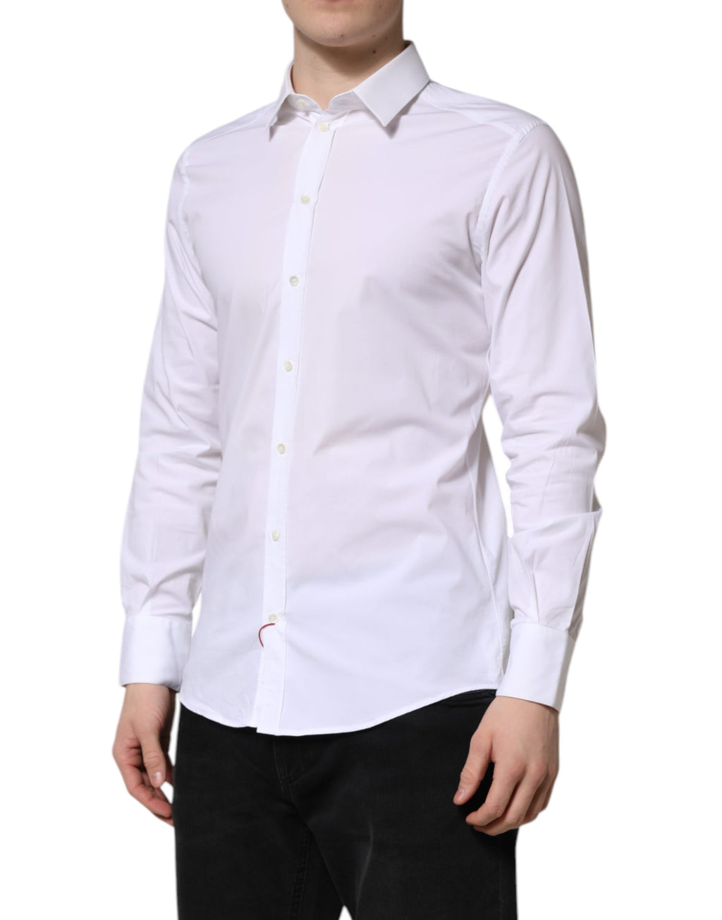 Dolce & Gabbana White GOLD Long Sleeve Dress Formal Shirt