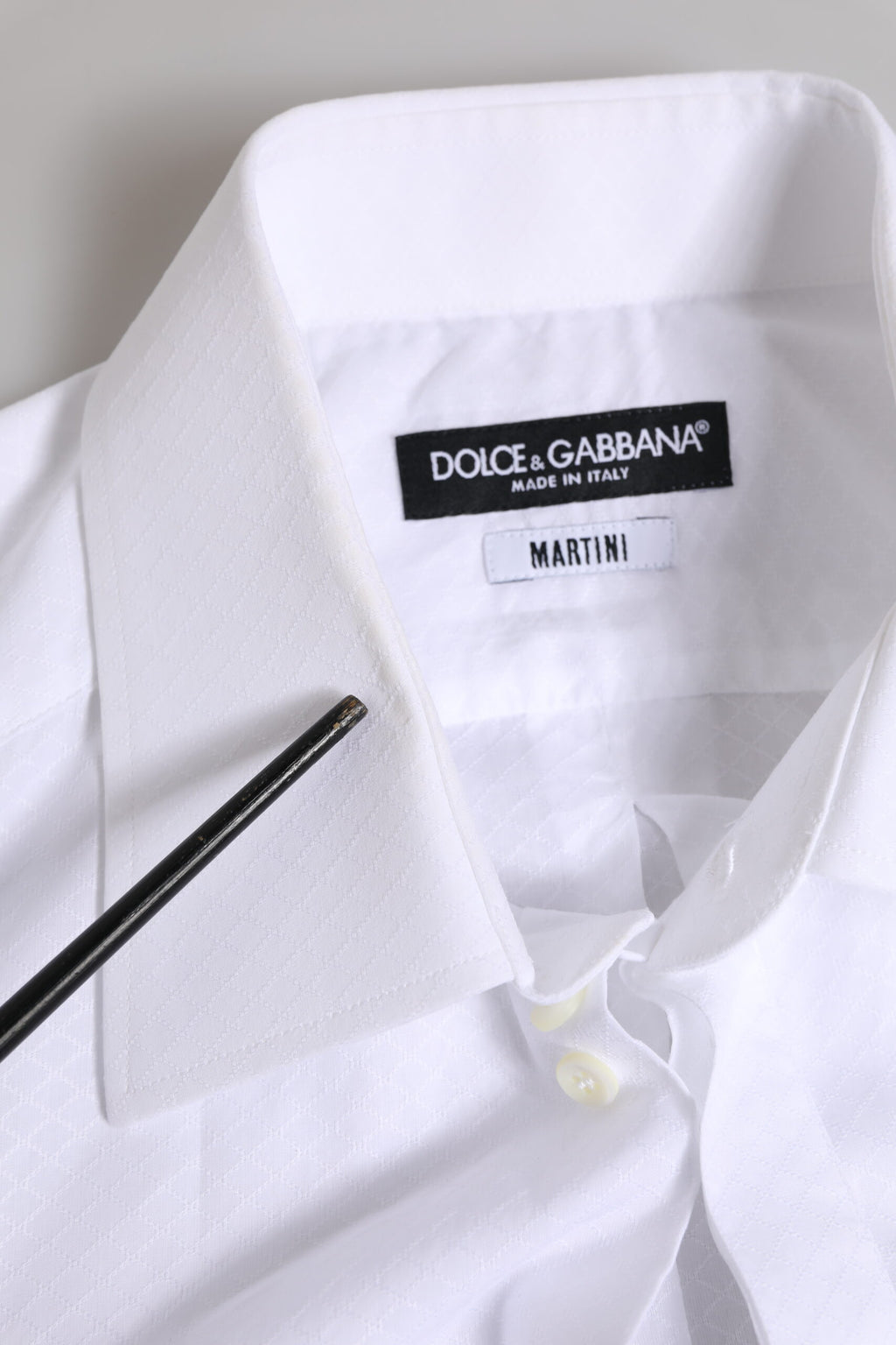 Dolce & Gabbana White MARTINI Cotton Men Dress Formal Shirt