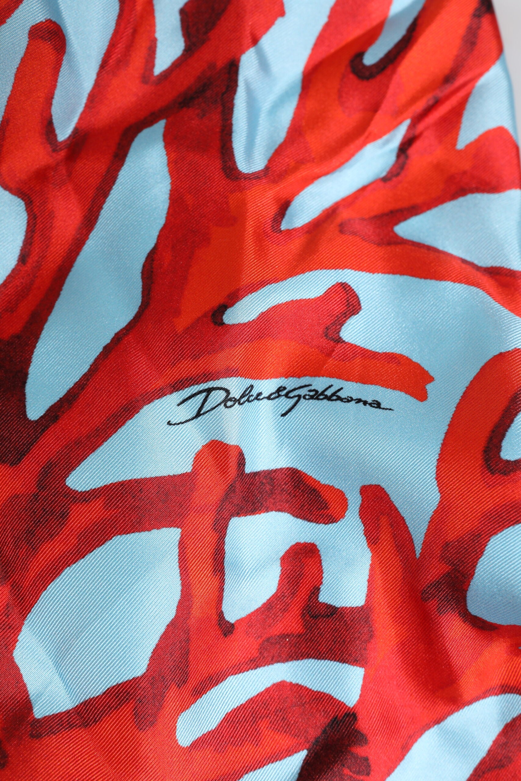 Blau-roter Korallendruck Wickelmantel Jacke