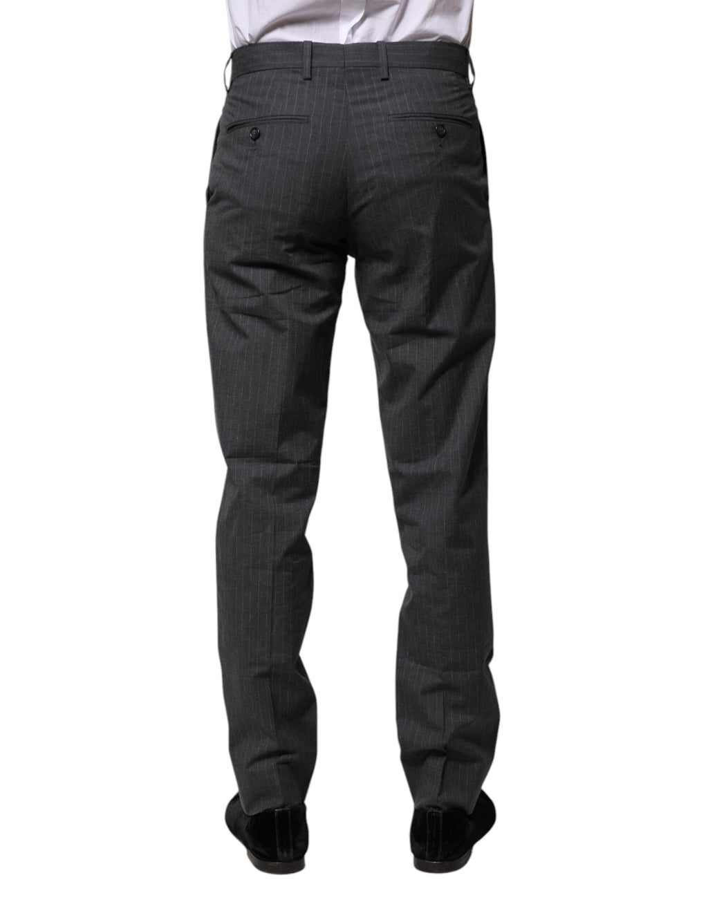 Grau gestreifte formelle Baumwollhose