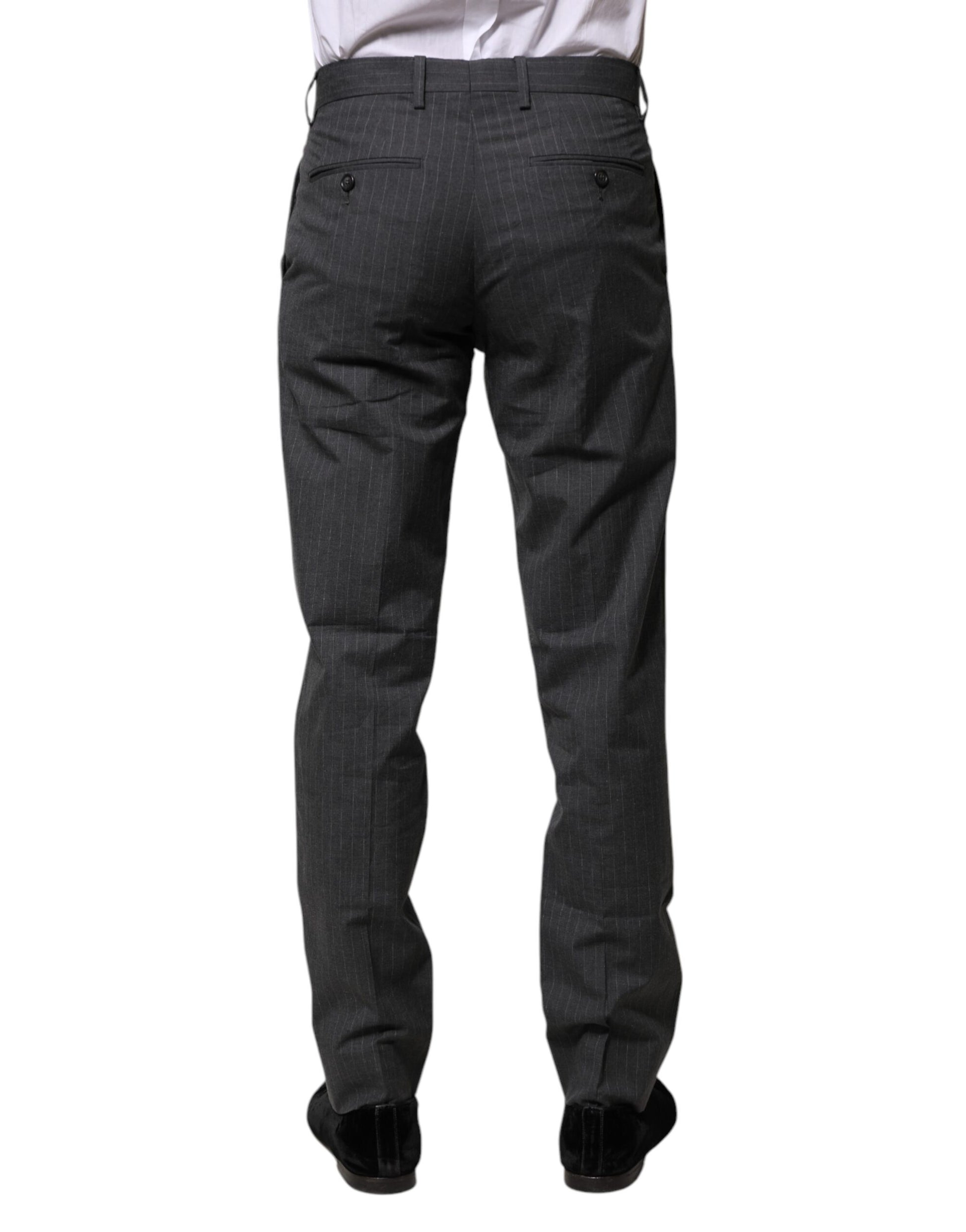 Grau gestreifte formelle Baumwollhose