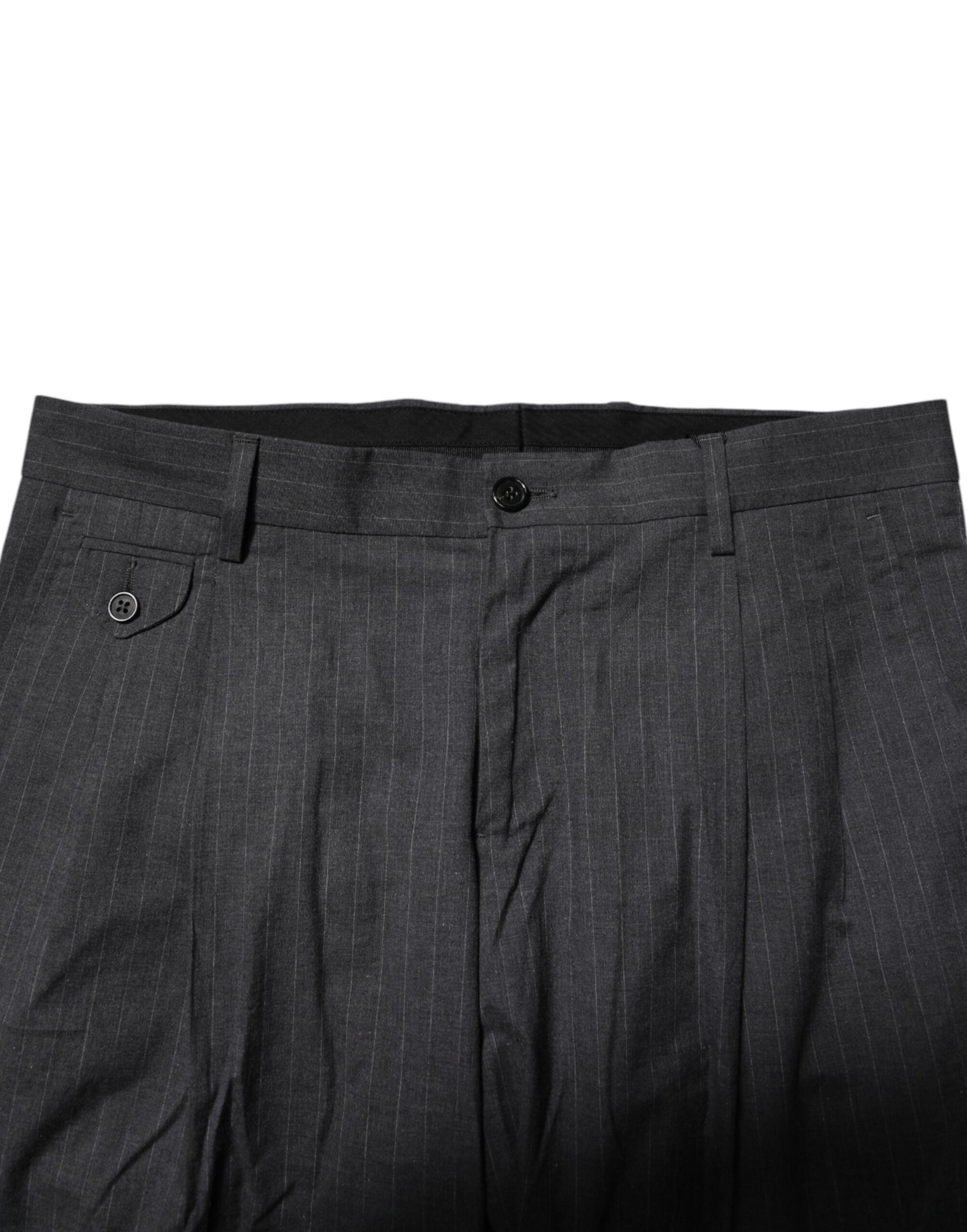 Grau gestreifte formelle Baumwollhose