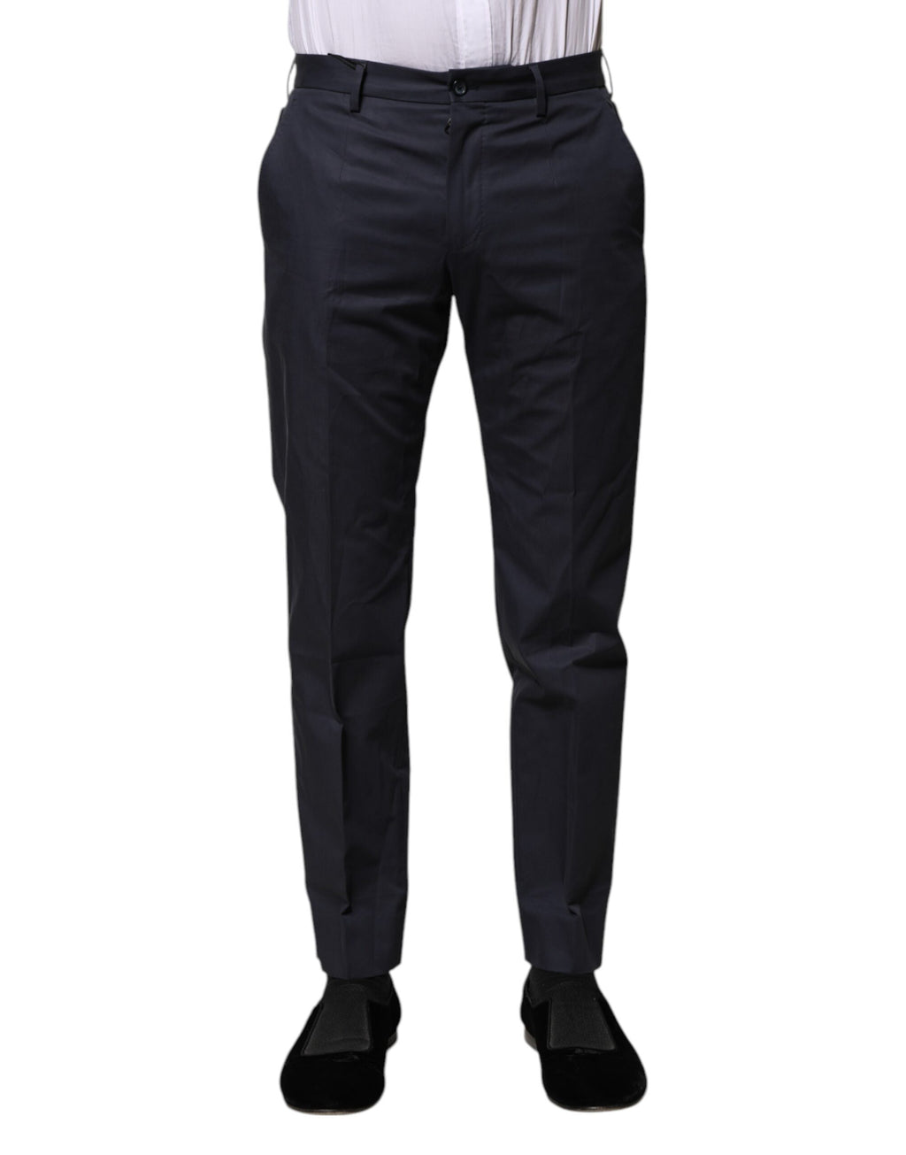 Dunkelblaue formelle Hose aus Baumwolle