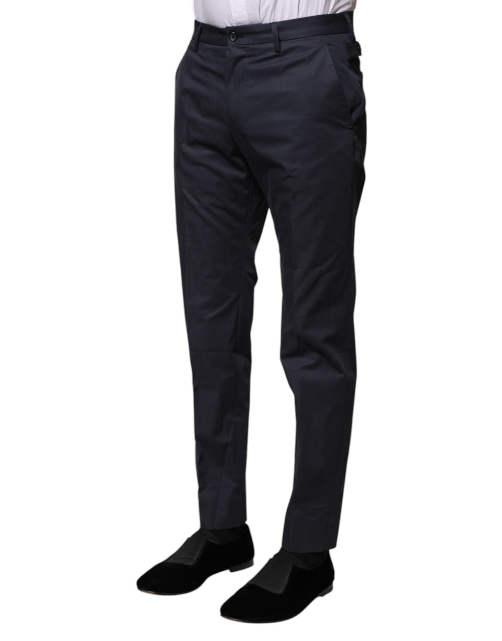 Dunkelblaue formelle Hose aus Baumwolle