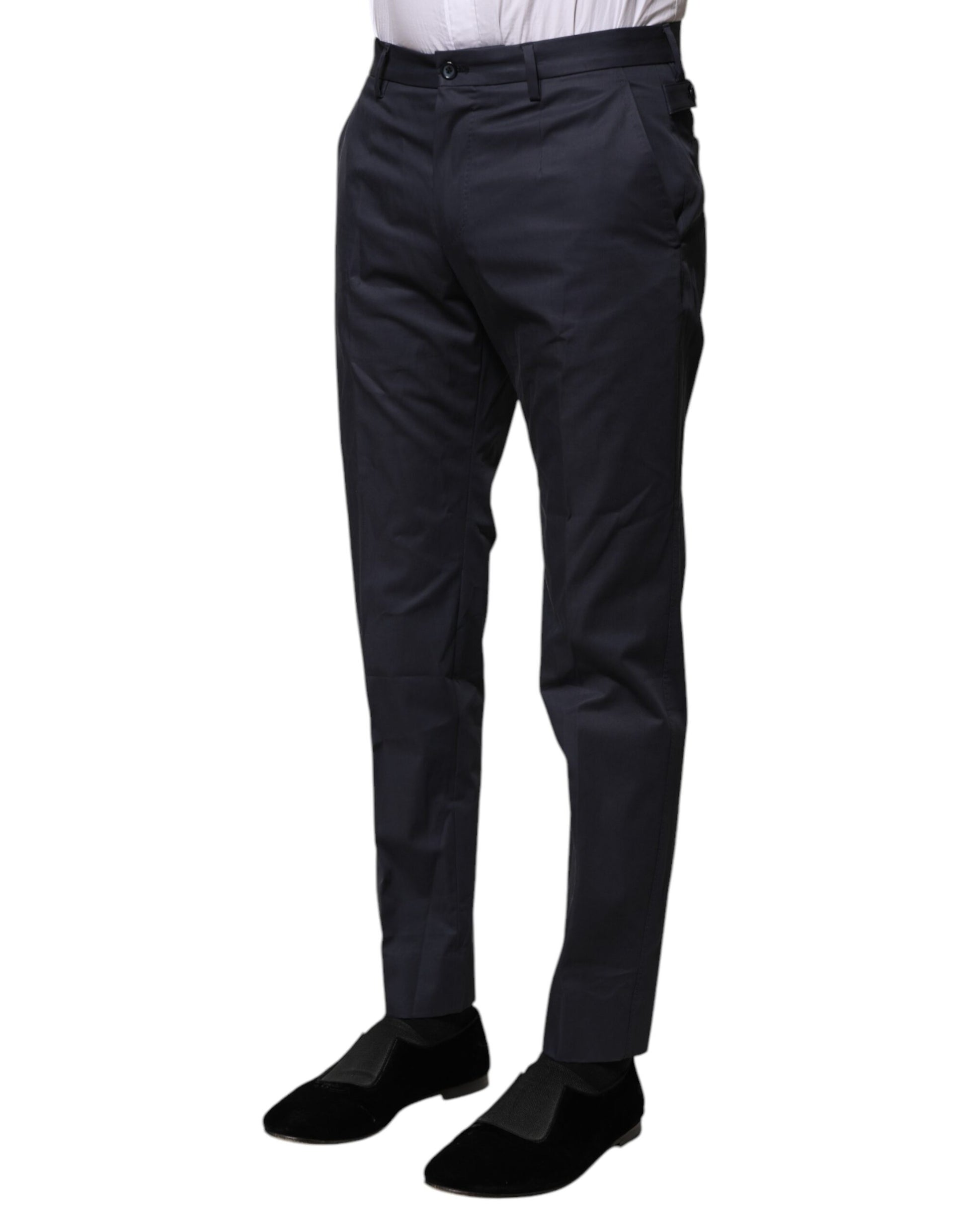 Dunkelblaue formelle Hose aus Baumwolle