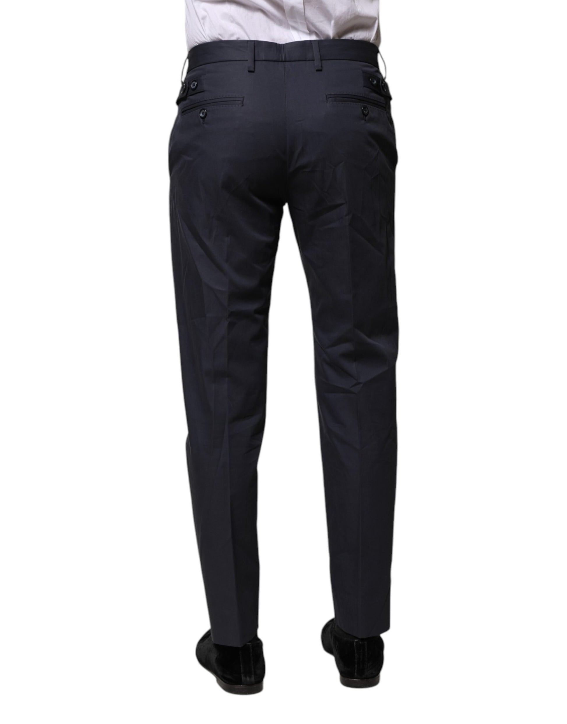 Dunkelblaue formelle Hose aus Baumwolle