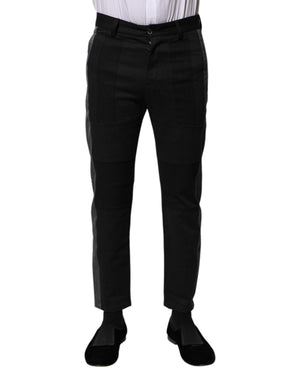Schwarz-graue Fantasy-Baumwoll-Formal-Slim-Hose
