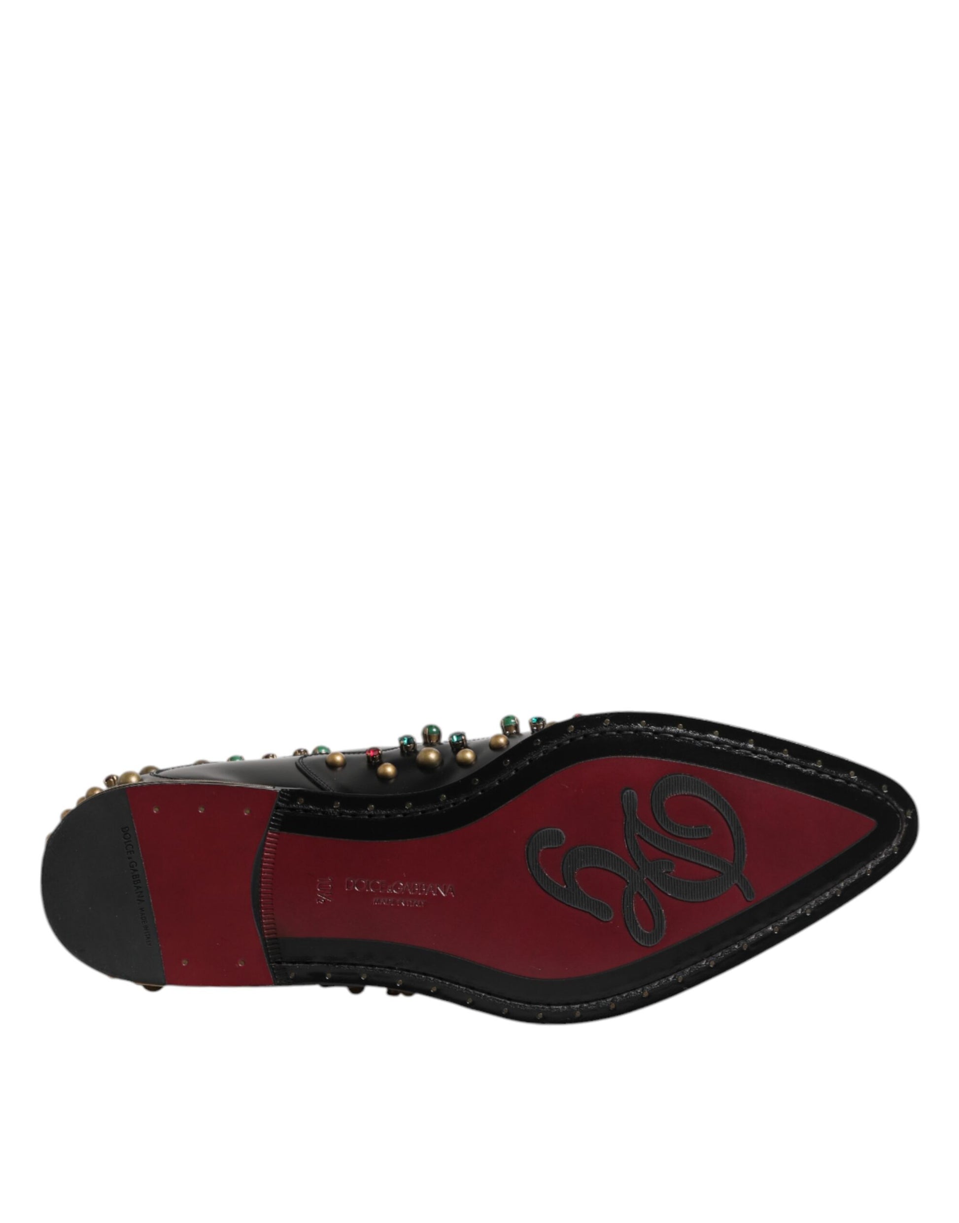 Schwarze Derby-Schuhe aus Leder mit Nieten