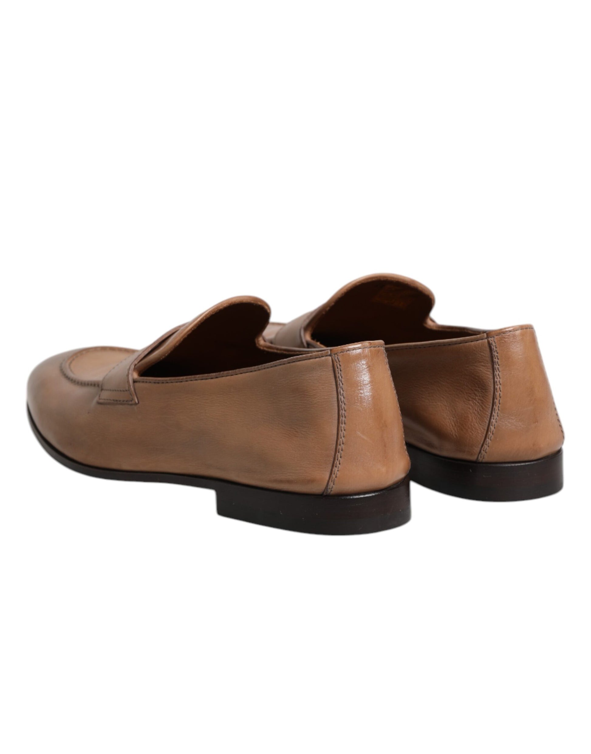 Braune Leder-Loafer-Kleiderschuhe