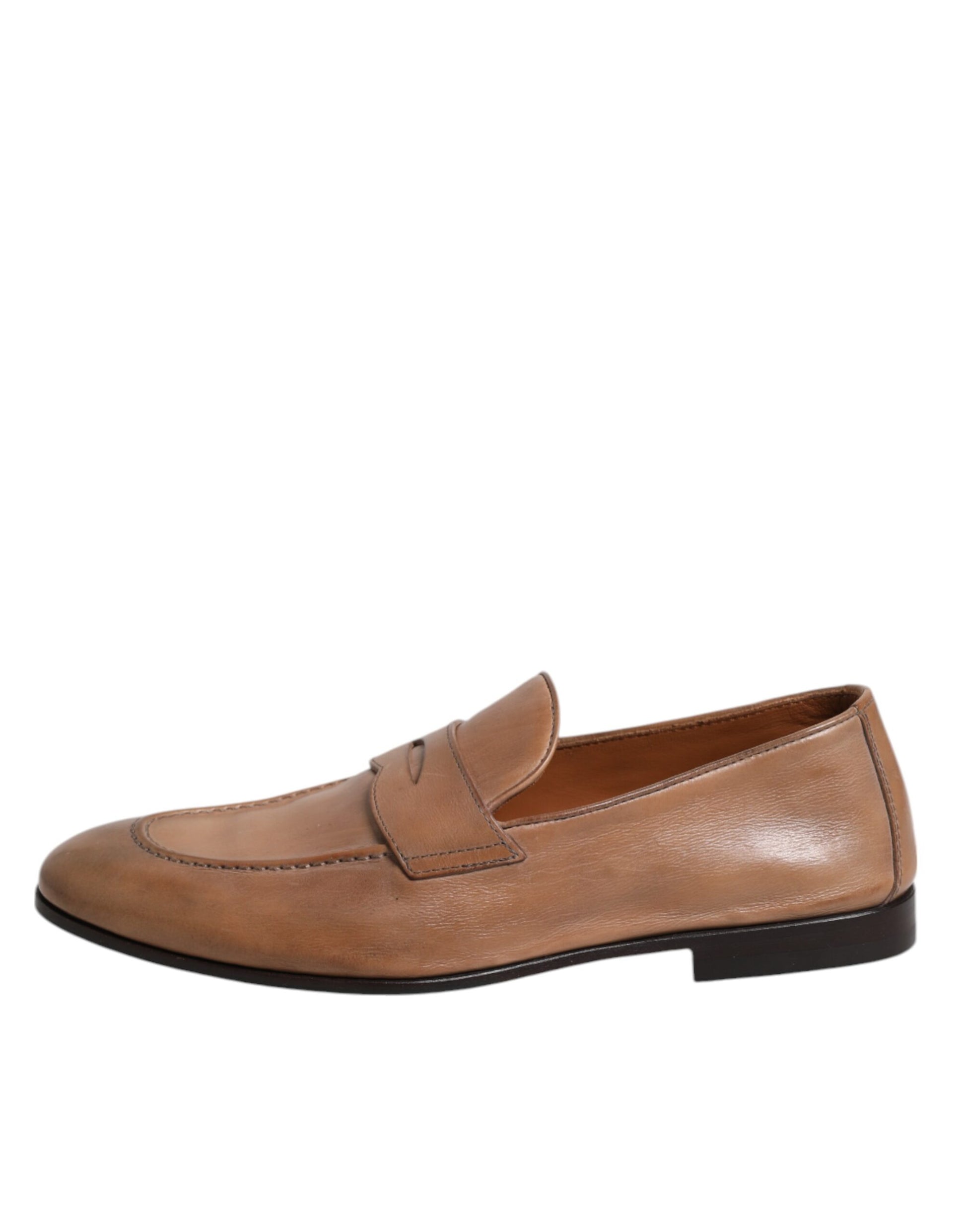 Braune Leder-Loafer-Kleiderschuhe