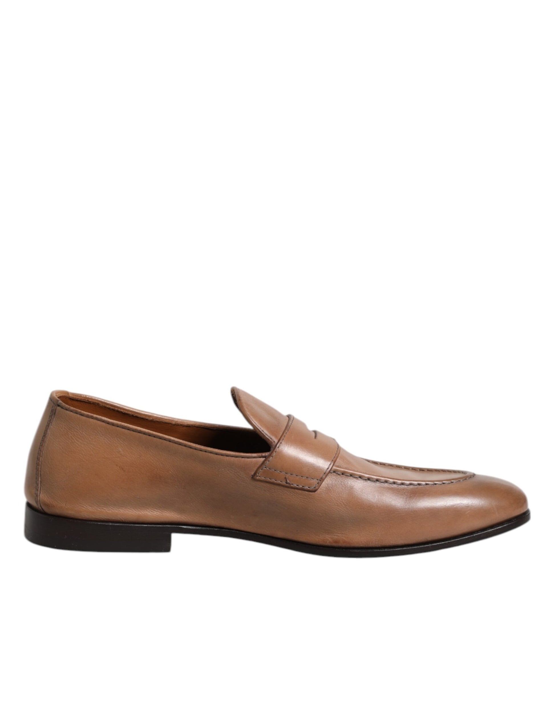 Braune Leder-Loafer-Kleiderschuhe