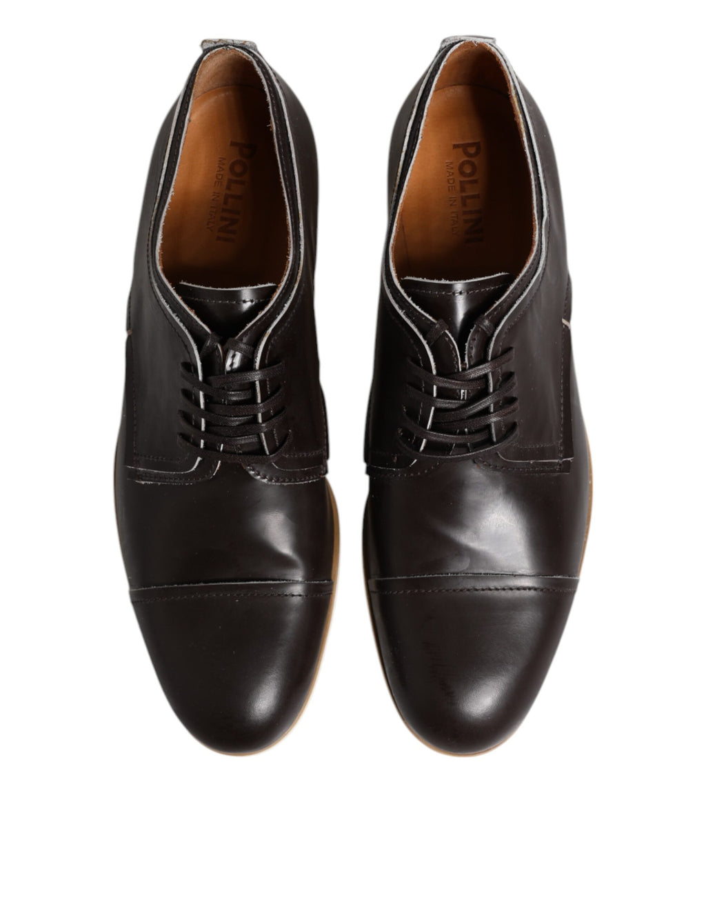 Dunkelbraune Derby-Schnürschuhe aus Leder für formelle Anlässe