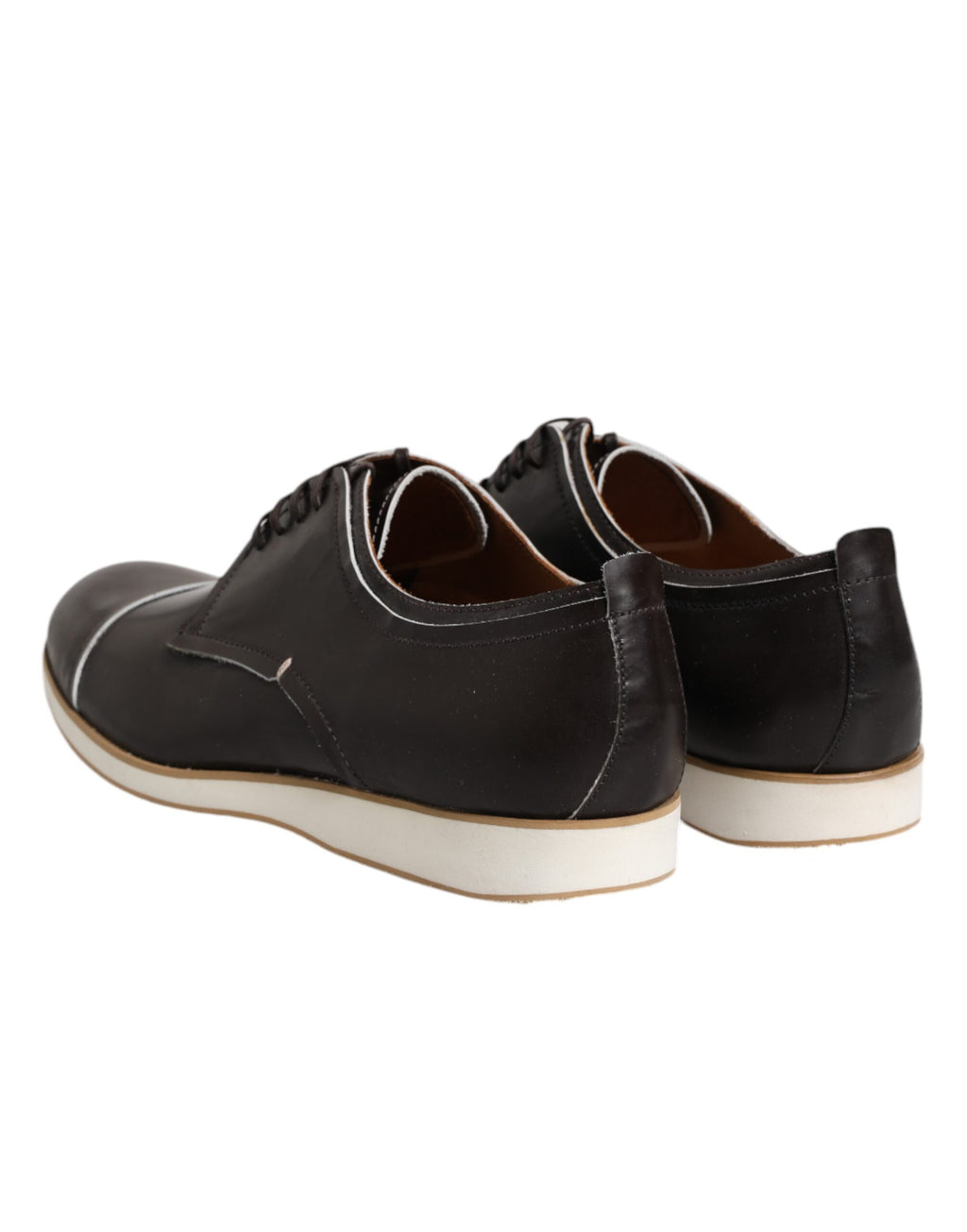 Dunkelbraune Derby-Schnürschuhe aus Leder für formelle Anlässe