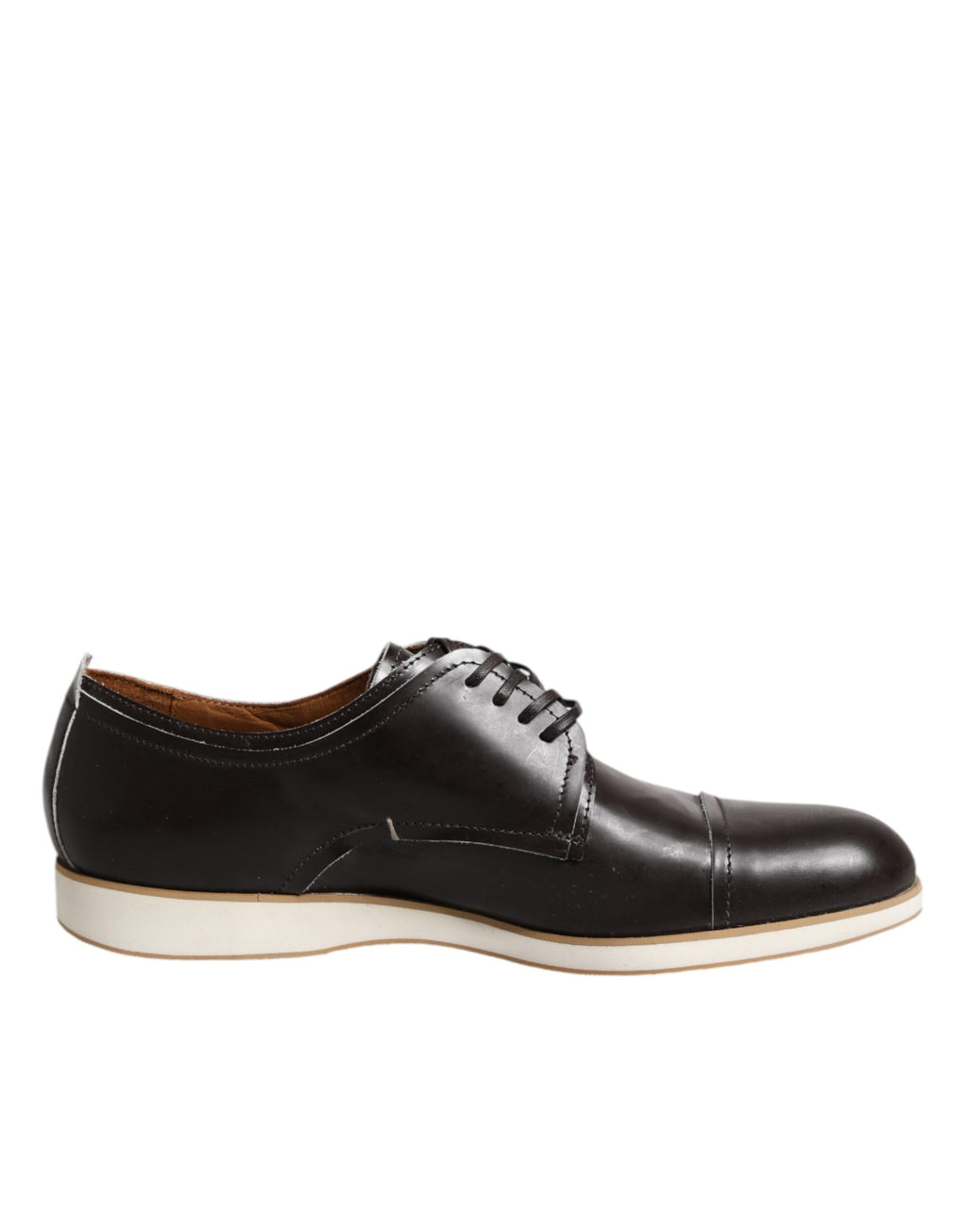 Dunkelbraune Derby-Schnürschuhe aus Leder für formelle Anlässe
