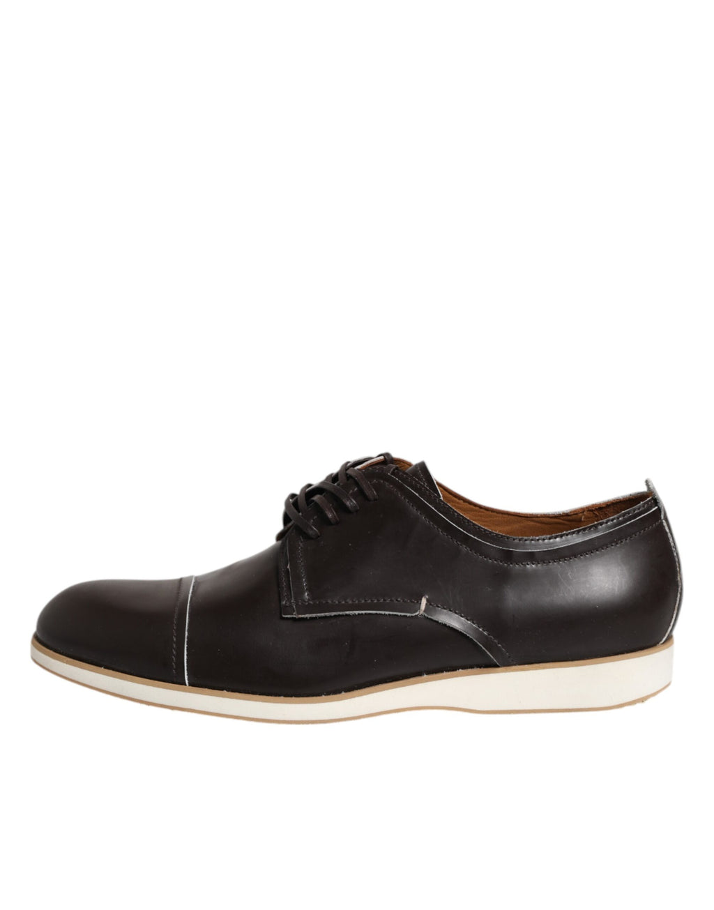 Dunkelbraune Derby-Schnürschuhe aus Leder für formelle Anlässe