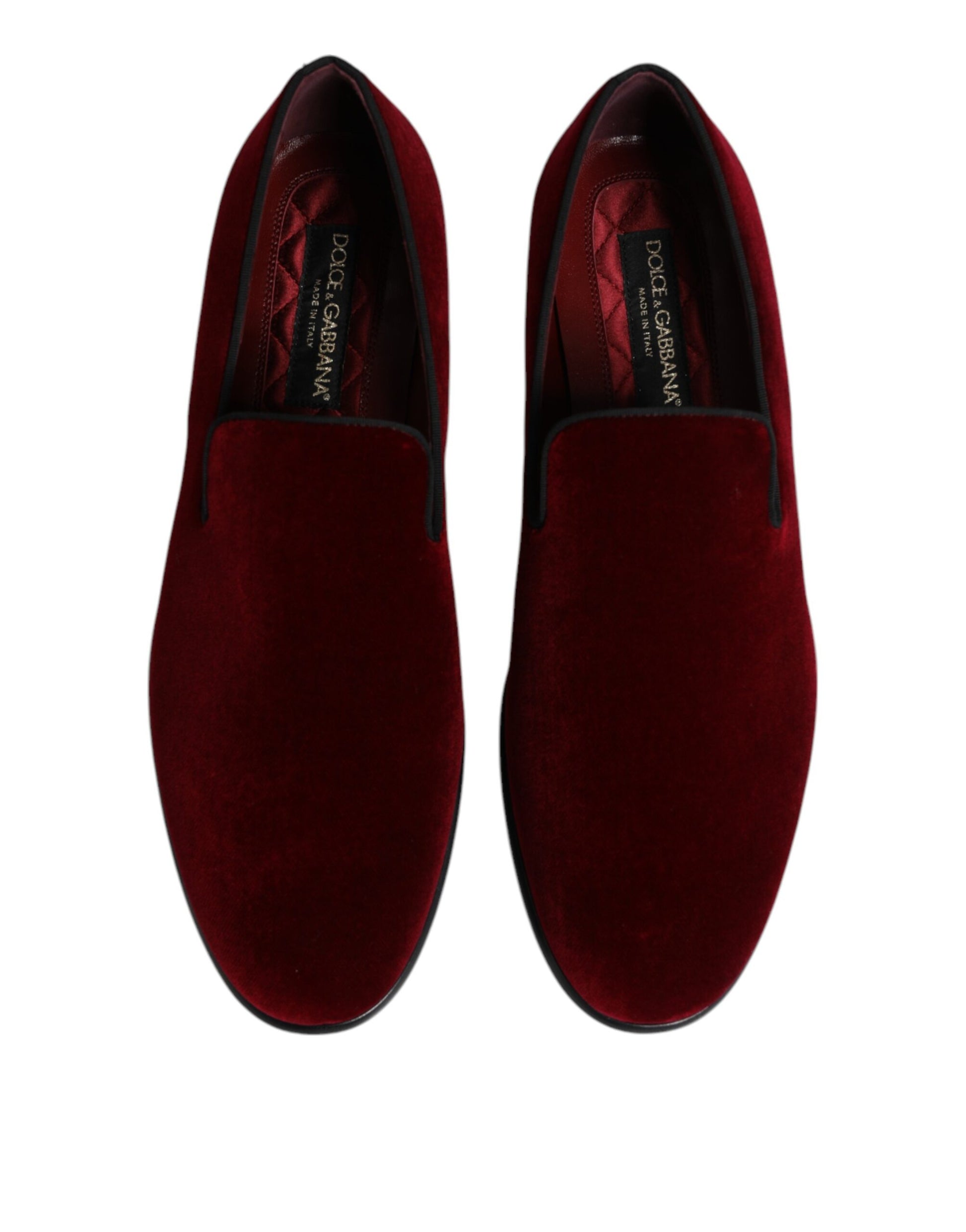 Rote Slipper aus Baumwollsamt, formelle Schuhe